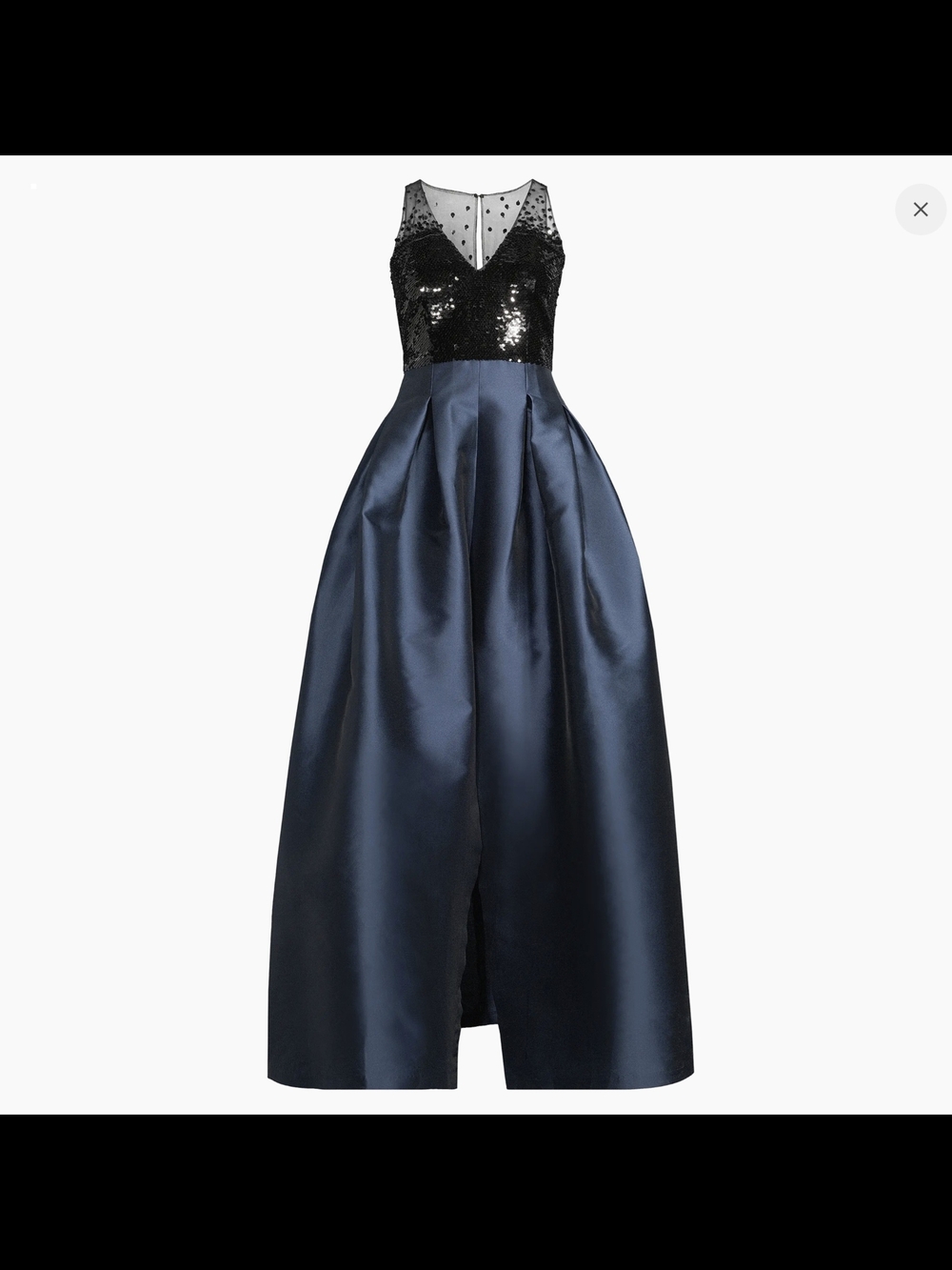 Sachin + Babi Sequin Bodice Satin Ball Gown